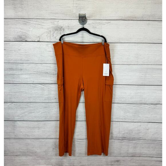 Athleta Plus Size Active Orange Delancey Straight Leg Cargo Pants Size 3X - Picture 1 of 8